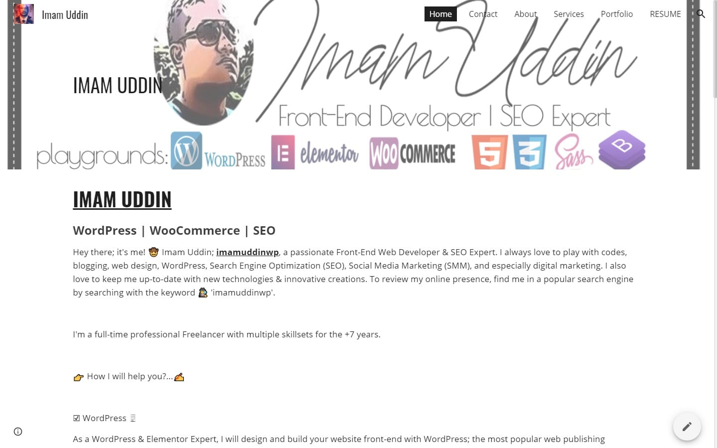 Google Sites, Google Free Website of Imam Uddin, imamuddinwp 
